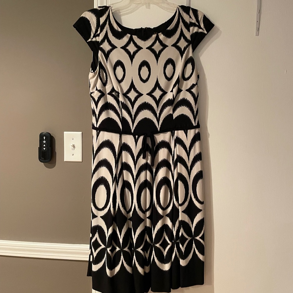 Just Taylor black and white dress